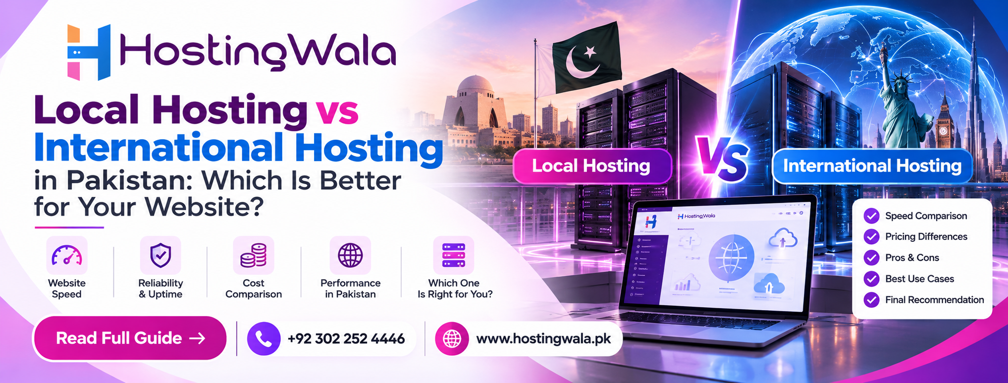 local vs international hosting Pakistan